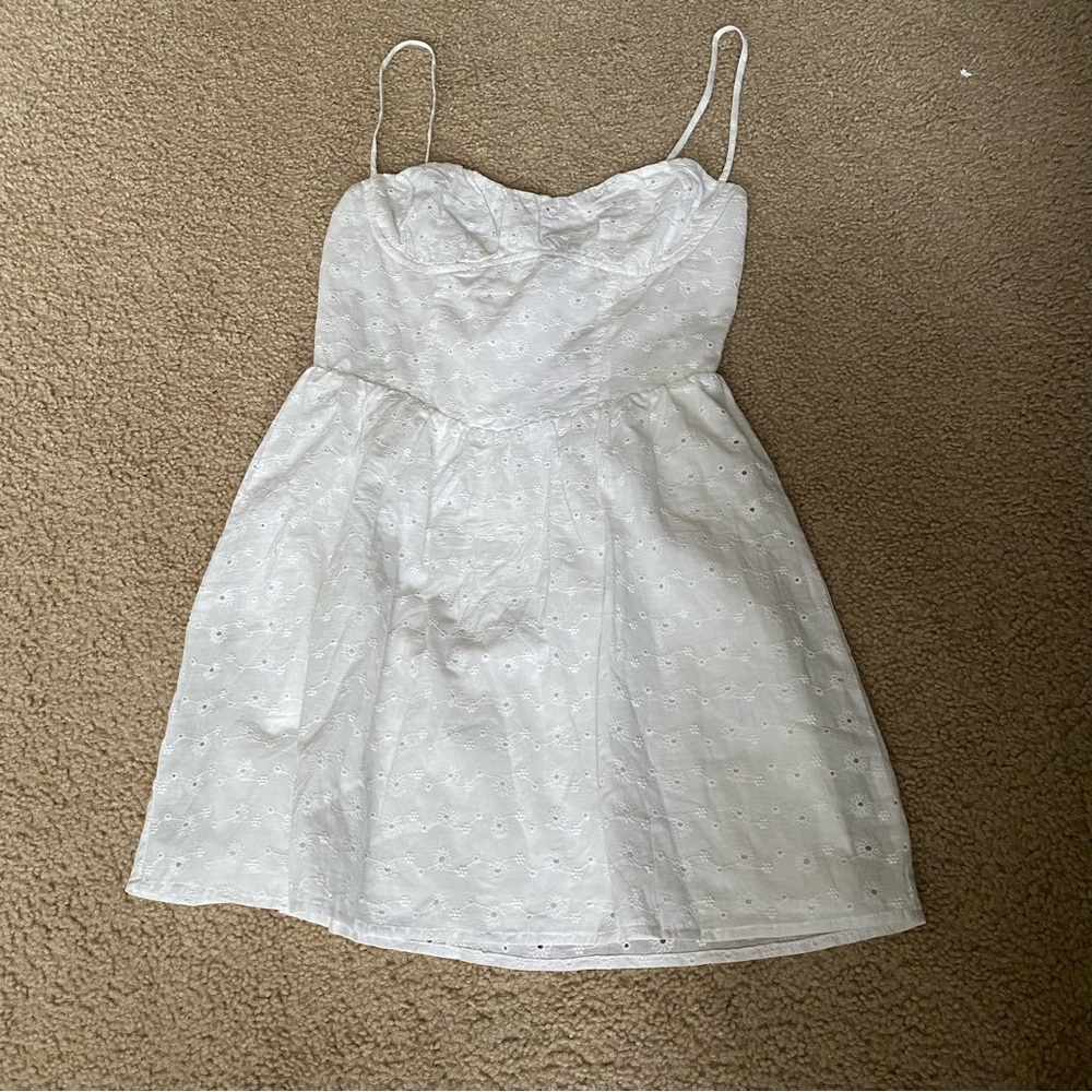 McKilah Mini Princess Polly dress white. NEW WITH TAGS